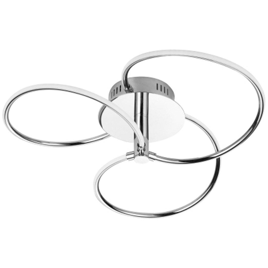 LED Polished Chrome 3 Pedal Flush Mount - LV LIGHTING