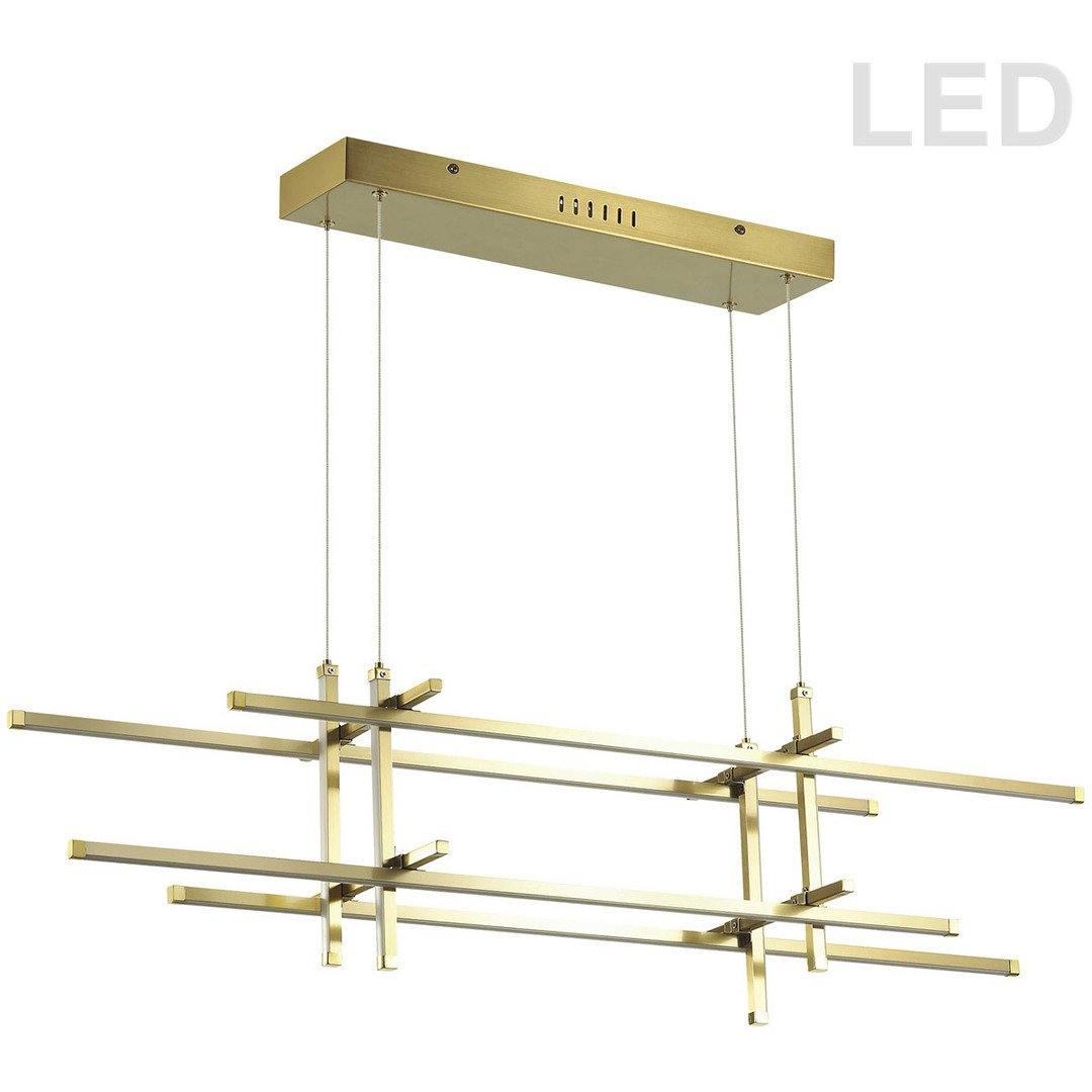 LED Steel with Rectangular Box Linear Pendant - LV LIGHTING
