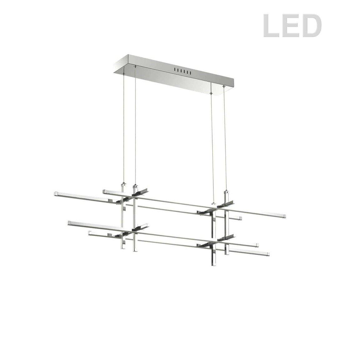 LED Steel with Rectangular Box Linear Pendant - LV LIGHTING