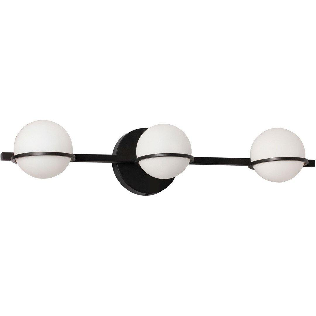 Steel with White Glass Globe Vanity Light - LV LIGHTING