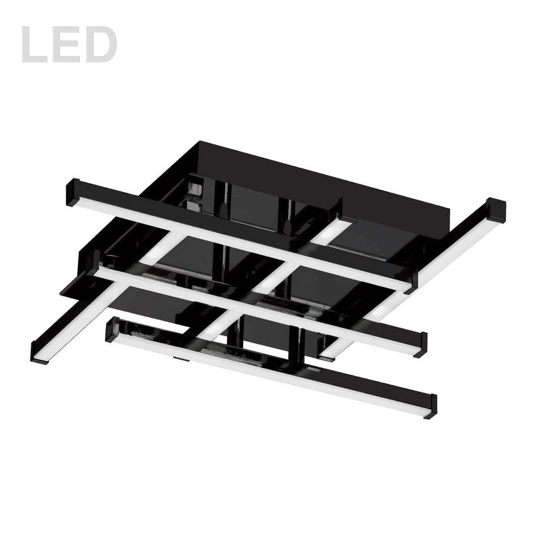 LED Steel with Acrylic Diffuser Square Flush Mount - LV LIGHTING