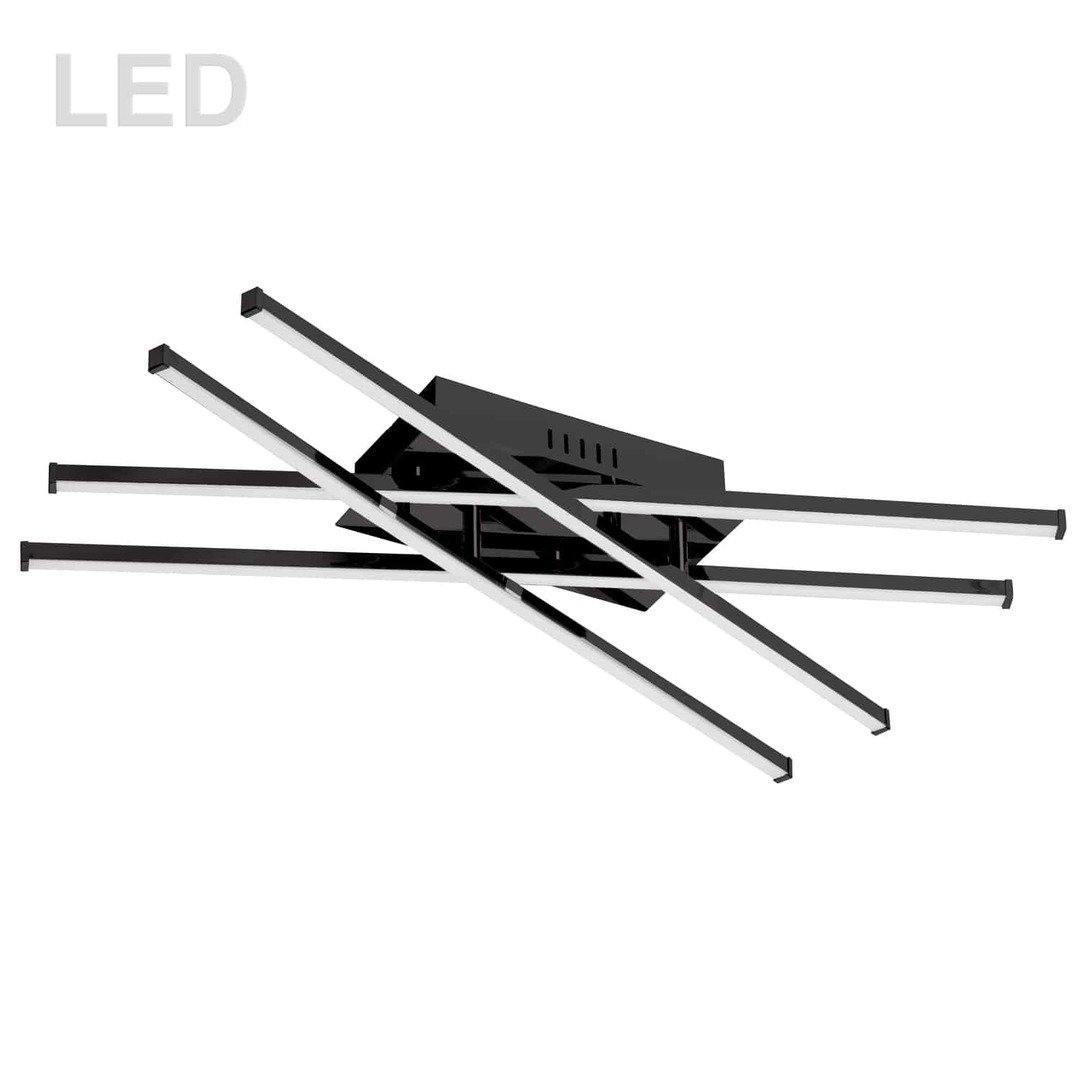 LED Steel with Acrylic Diffuser Flush Mount - LV LIGHTING