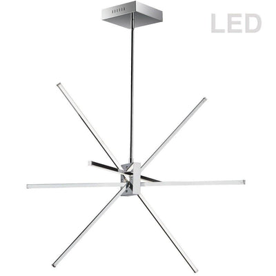 LED Steel with Acrylic Diffuser Chandelier - LV LIGHTING