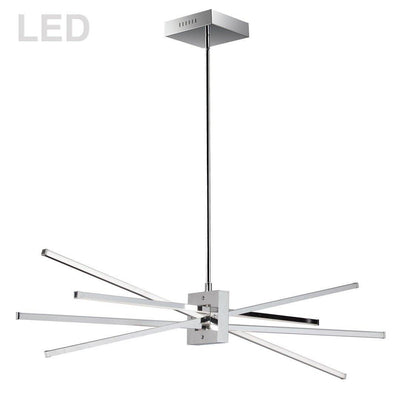 LED Steel with Acrylic Diffuser Linear Chandelier - LV LIGHTING