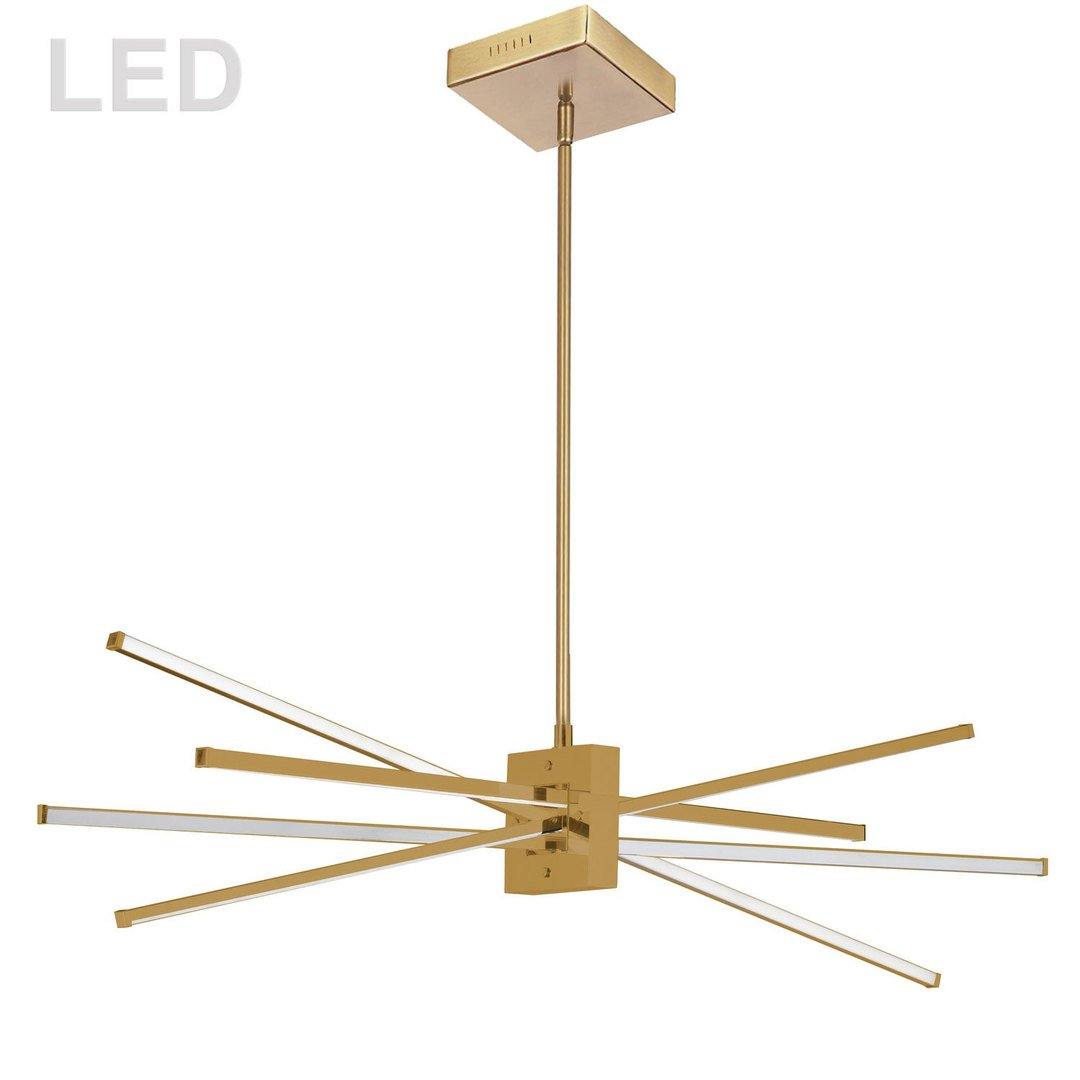 LED Steel with Acrylic Diffuser Linear Chandelier - LV LIGHTING