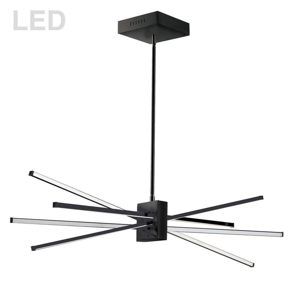 LED Steel with Acrylic Diffuser Linear Chandelier - LV LIGHTING
