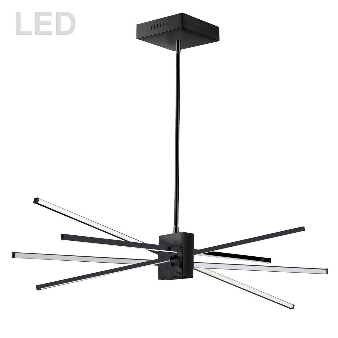 LED Steel with Acrylic Diffuser Linear Chandelier - LV LIGHTING
