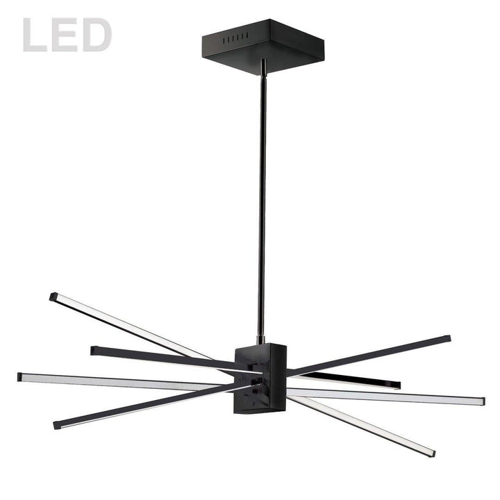 LED Steel with Acrylic Diffuser Linear Chandelier - LV LIGHTING