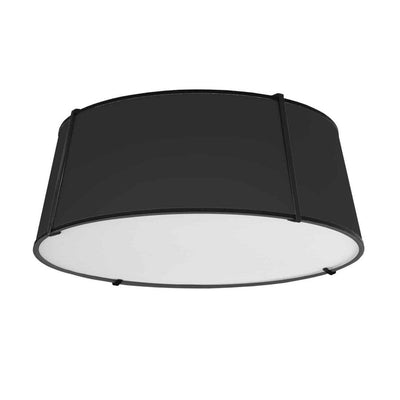 Steel with Fabric Shade Round Flush Mount - LV LIGHTING