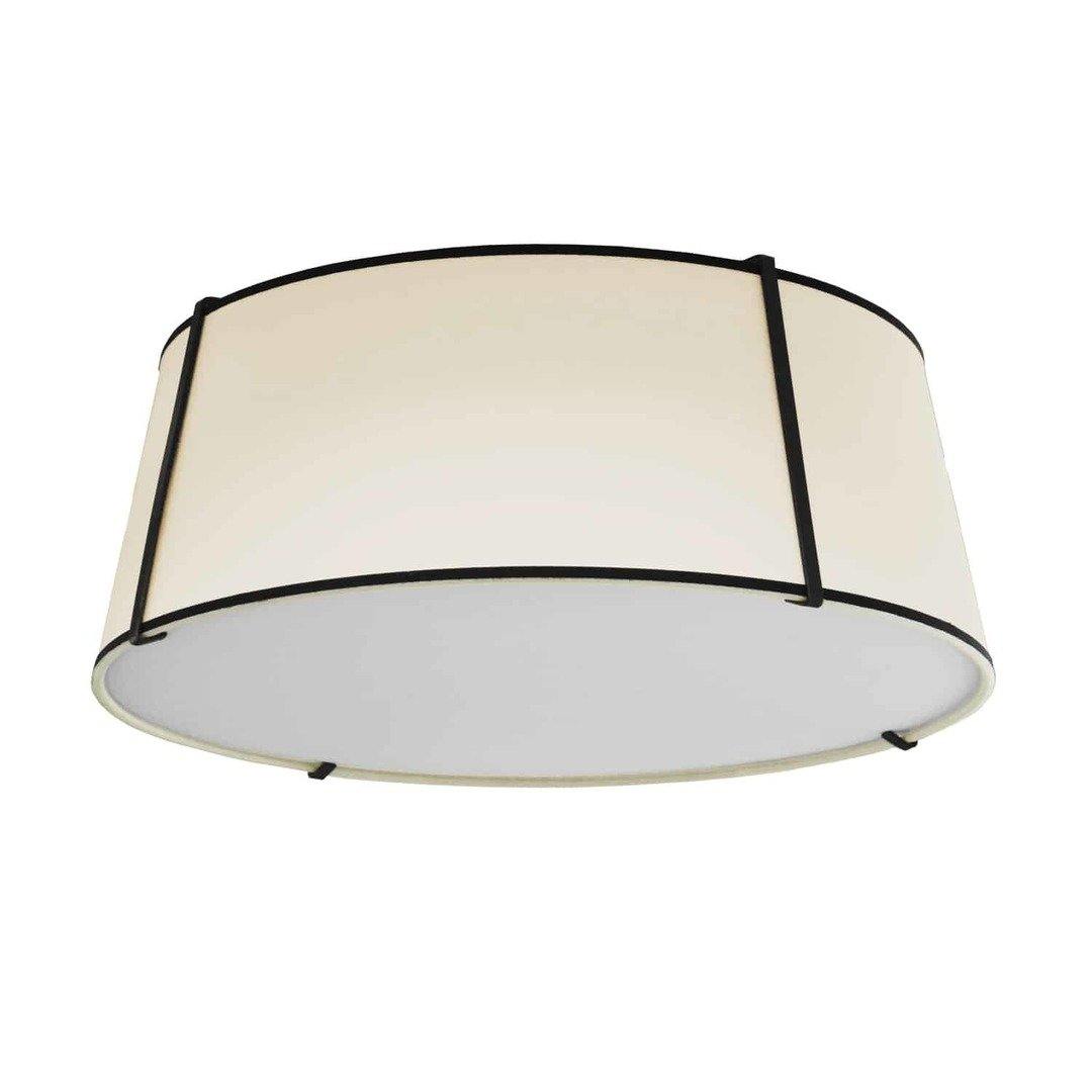 Steel with Fabric Shade Round Flush Mount - LV LIGHTING