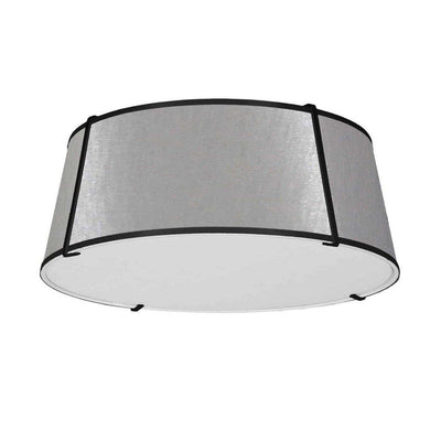 Steel with Fabric Shade Round Flush Mount - LV LIGHTING