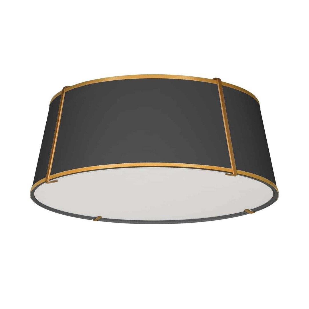 Steel with Fabric Shade Round Flush Mount - LV LIGHTING