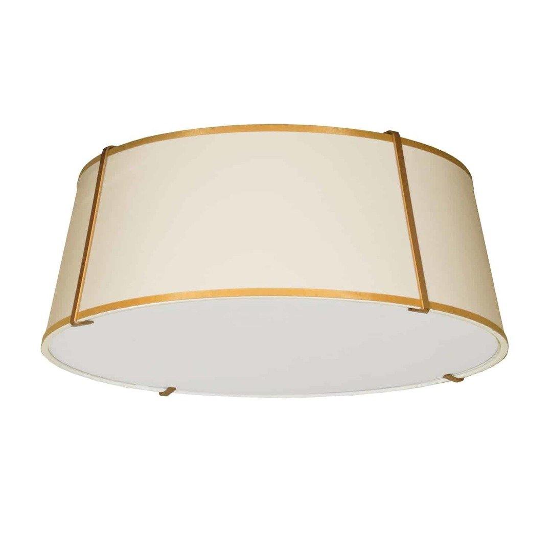 Steel with Fabric Shade Round Flush Mount - LV LIGHTING