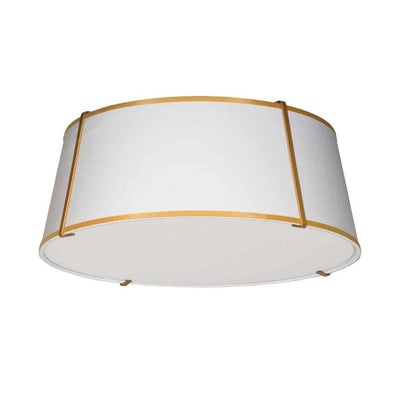 Steel with Fabric Shade Round Flush Mount - LV LIGHTING