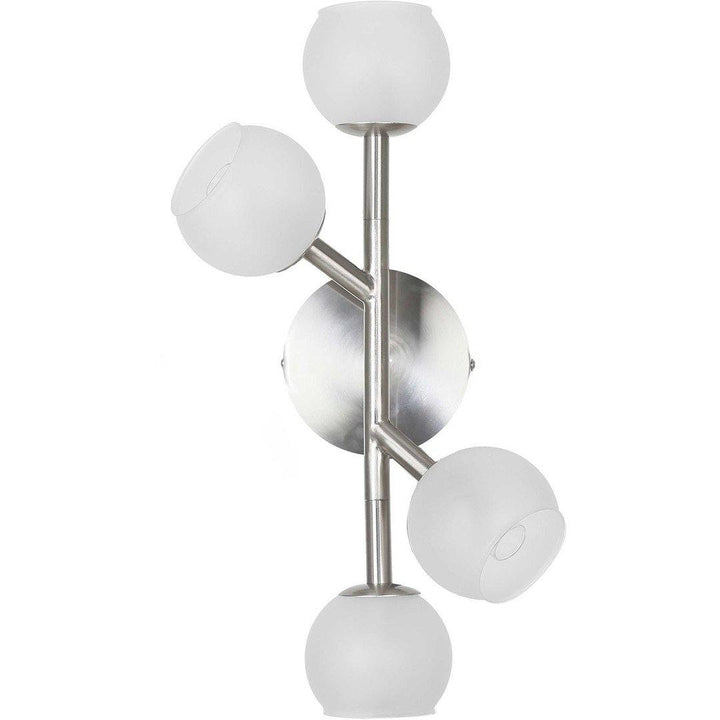 Steel with Glass Shade Wall Sconce - LV LIGHTING