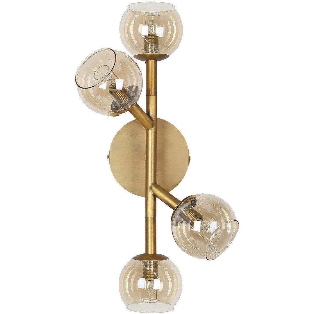 Steel with Glass Shade Wall Sconce - LV LIGHTING