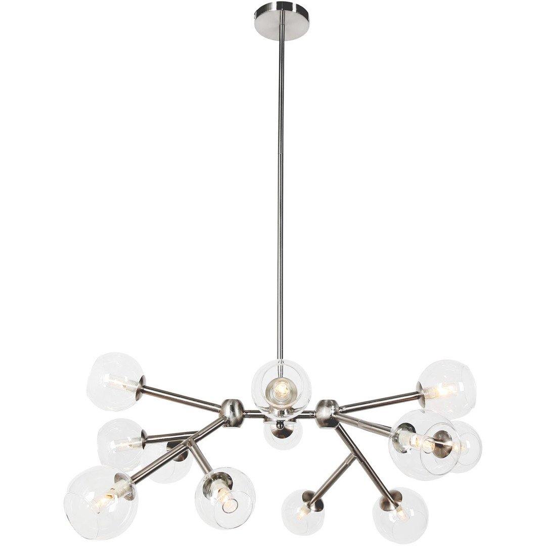 Steel with Glass Shade Chandelier - LV LIGHTING