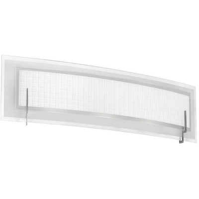 Satin Chrome with Patterned Curve Glass Vanity Light - LV LIGHTING