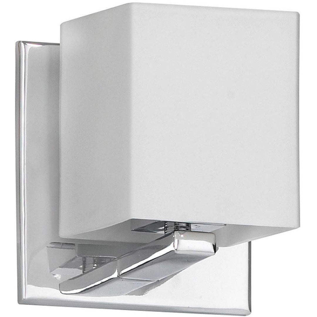 Polished Chrome with Matte White Square Wall Sconce - LV LIGHTING