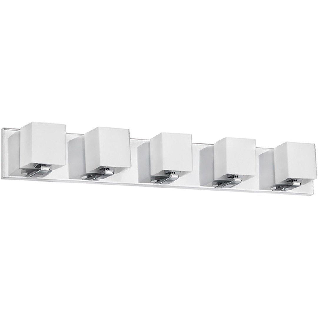 Polished Chrome with Square Matte White Glass Shade Vanity Light - LV LIGHTING