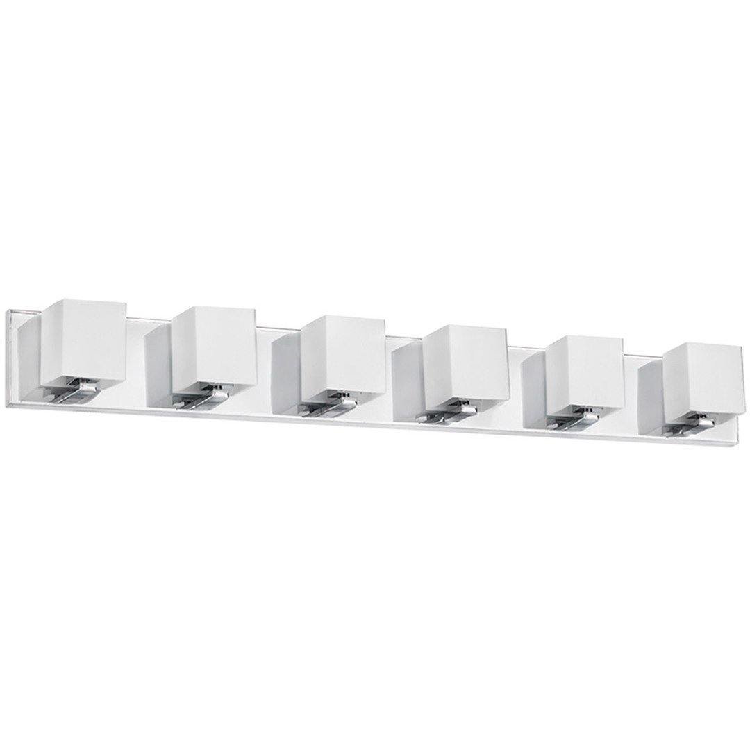 Polished Chrome with Square Matte White Glass Shade Vanity Light - LV LIGHTING