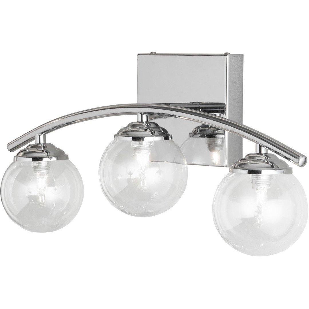 Polished Chrome with Clear Glass Shade Vanity Light - LV LIGHTING
