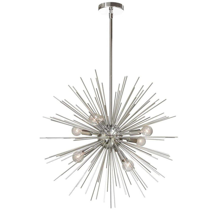 Steel with Rod Burst Chandelier - LV LIGHTING