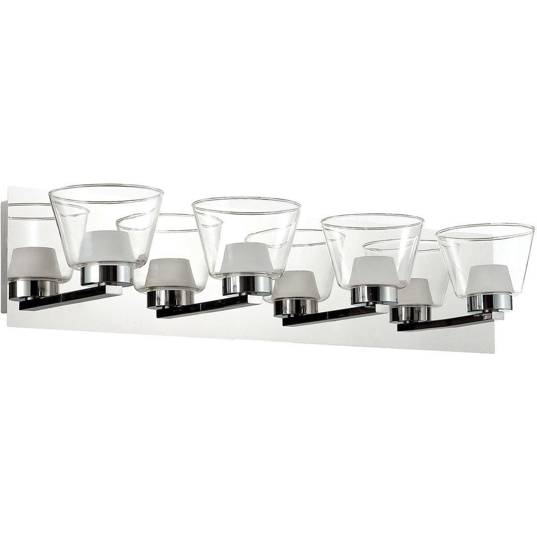 LED Polished Chrome with Clear Glass Shade Vanity Light - LV LIGHTING