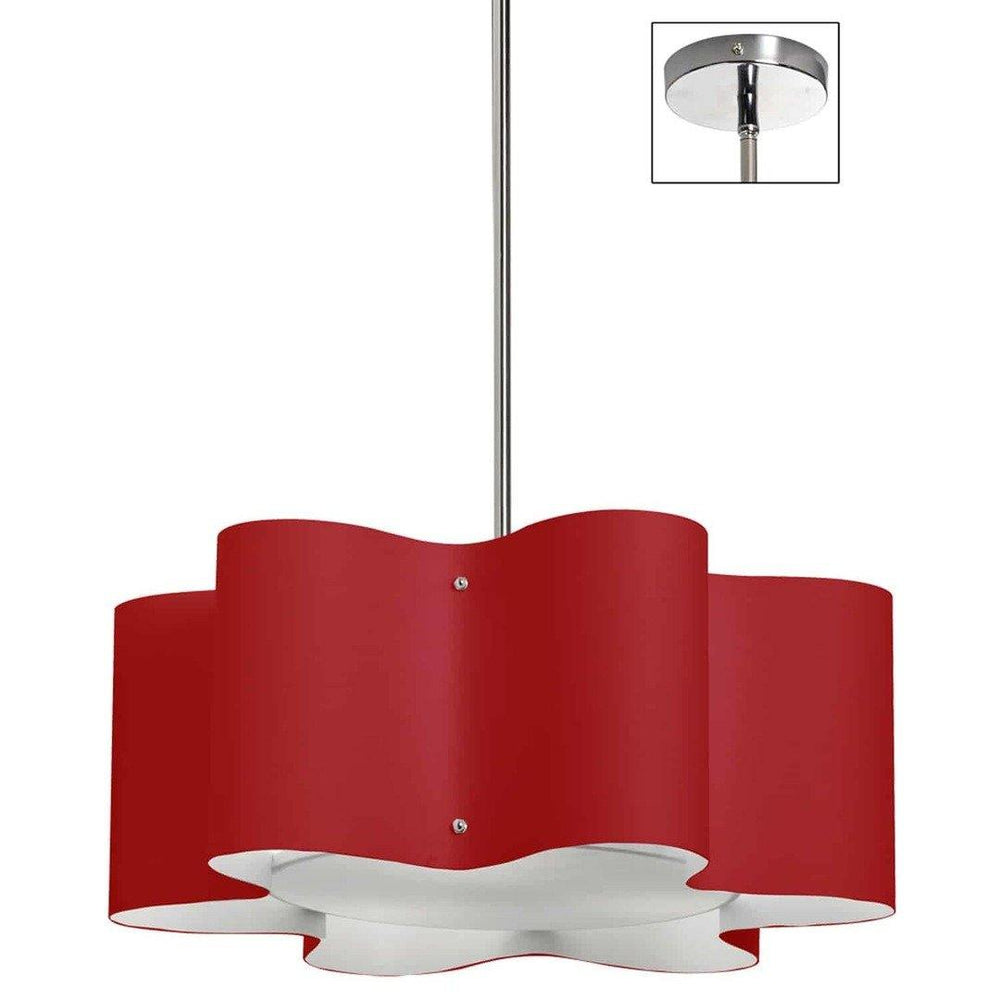 Polished Chrome with Star Fabric Shade Chandelier - LV LIGHTING