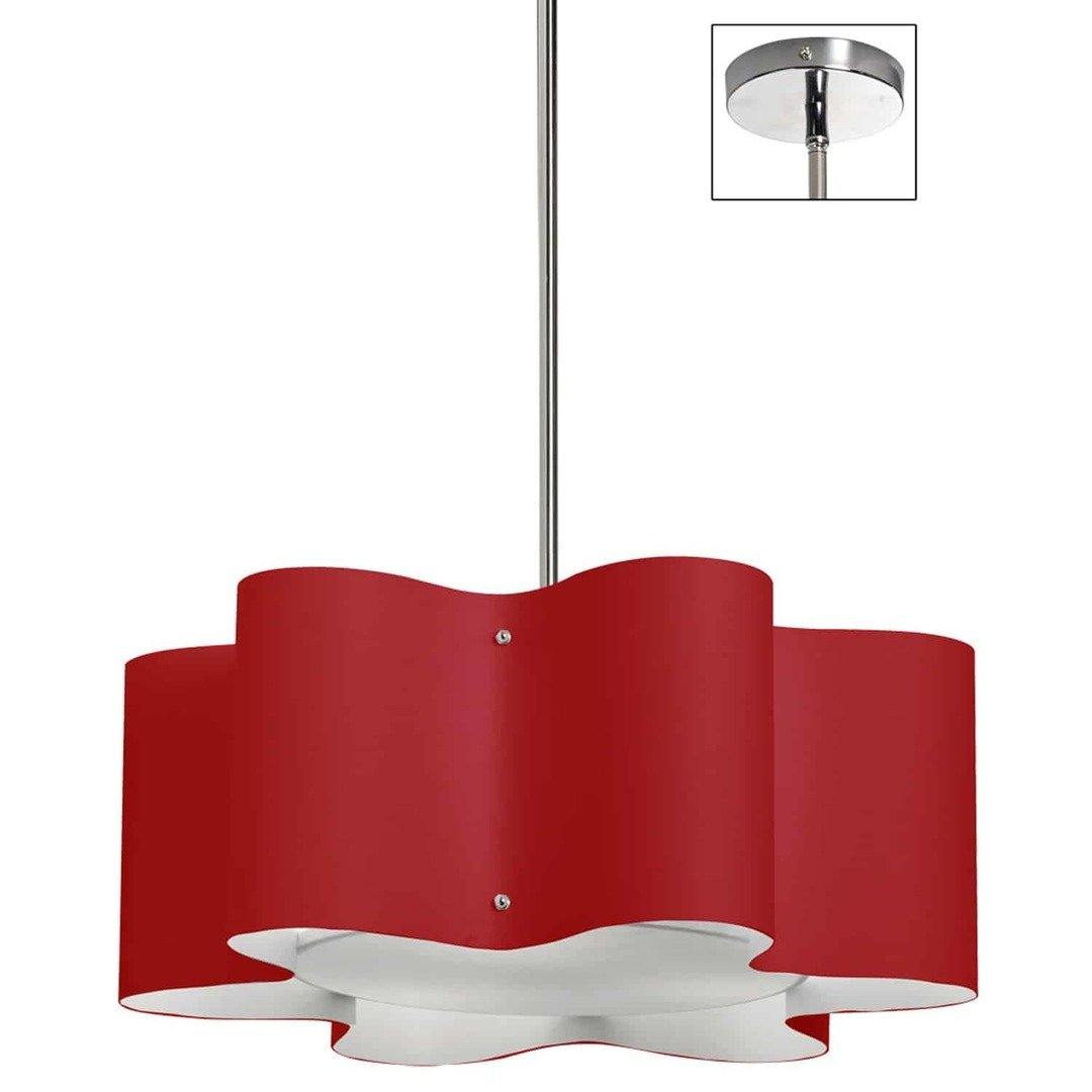 Polished Chrome with Star Fabric Shade Chandelier - LV LIGHTING