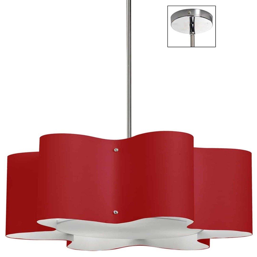 Polished Chrome with Star Fabric Shade Chandelier - LV LIGHTING