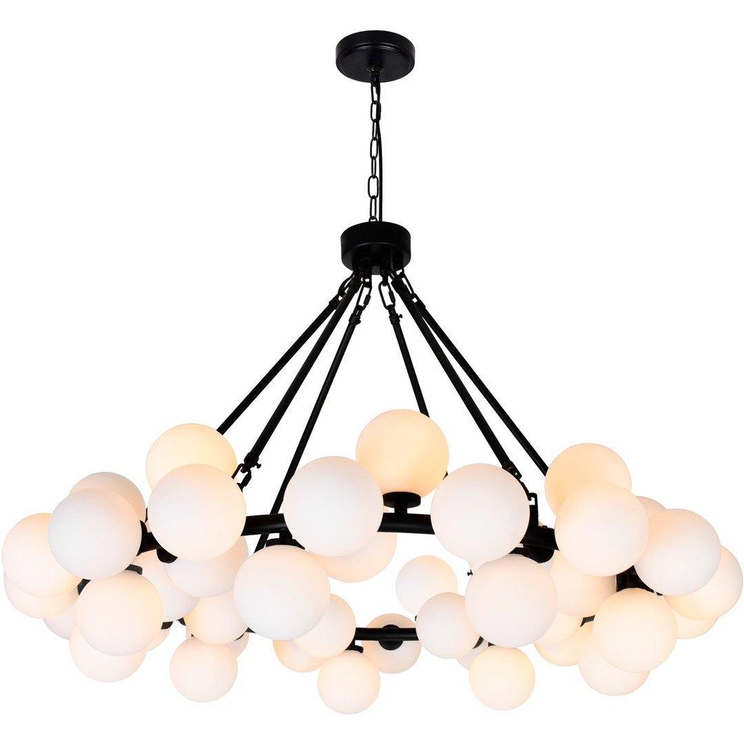 Steel with Glass Globe Chandelier - LV LIGHTING