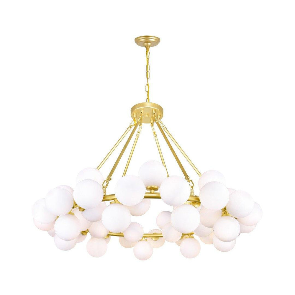 Steel with Glass Globe Chandelier - LV LIGHTING