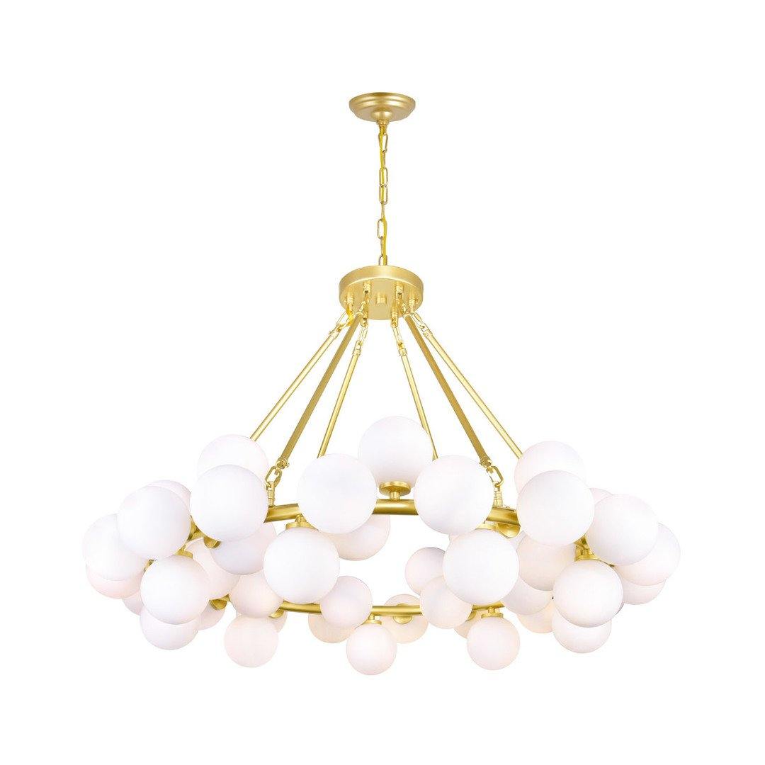 Steel with Glass Globe Chandelier - LV LIGHTING