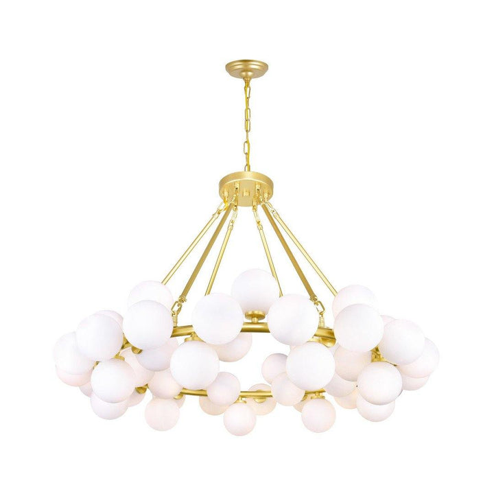 Steel with Glass Globe Chandelier - LV LIGHTING