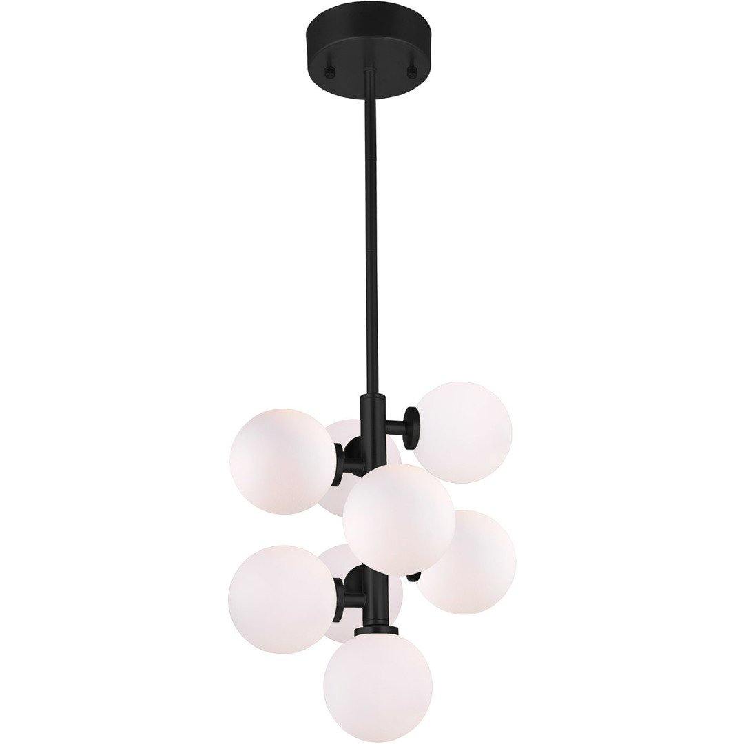 Steel with White Glass Globe Pendant - LV LIGHTING