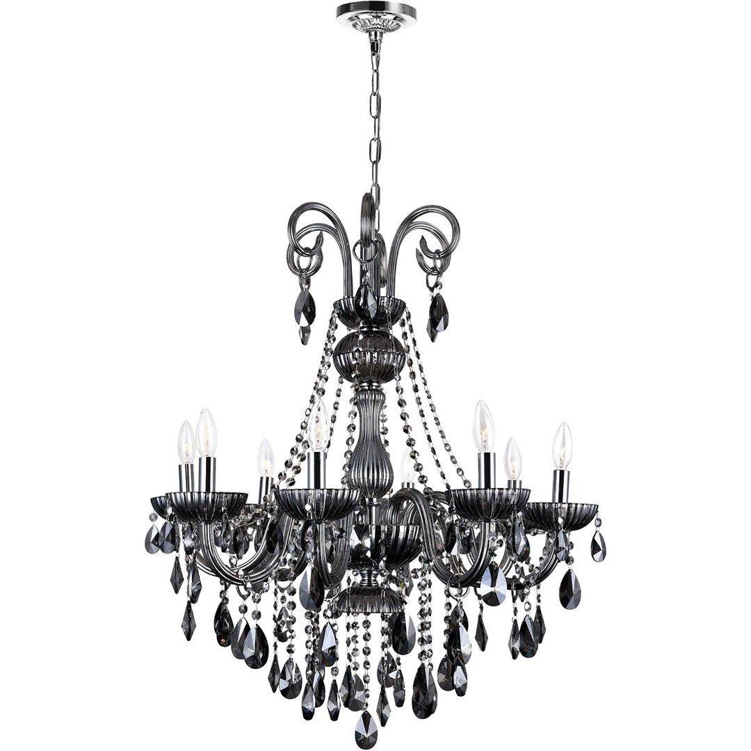 Steel Sweep Up Arms with Crystal Chandelier - LV LIGHTING
