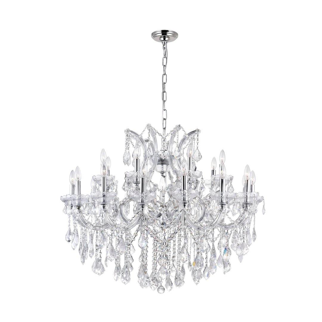 Chrome with 25 Light Crystal Chandelier - LV LIGHTING