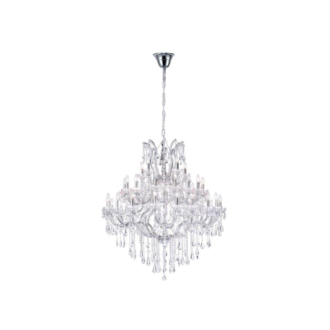 Chrome with 41 Light Crystal Chandelier - LV LIGHTING