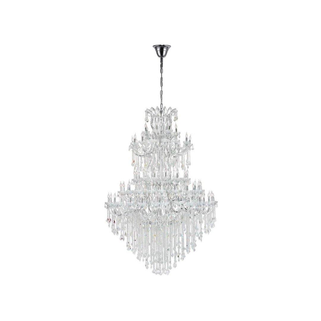 Chrome with 84 Light Crystal Chandelier - LV LIGHTING