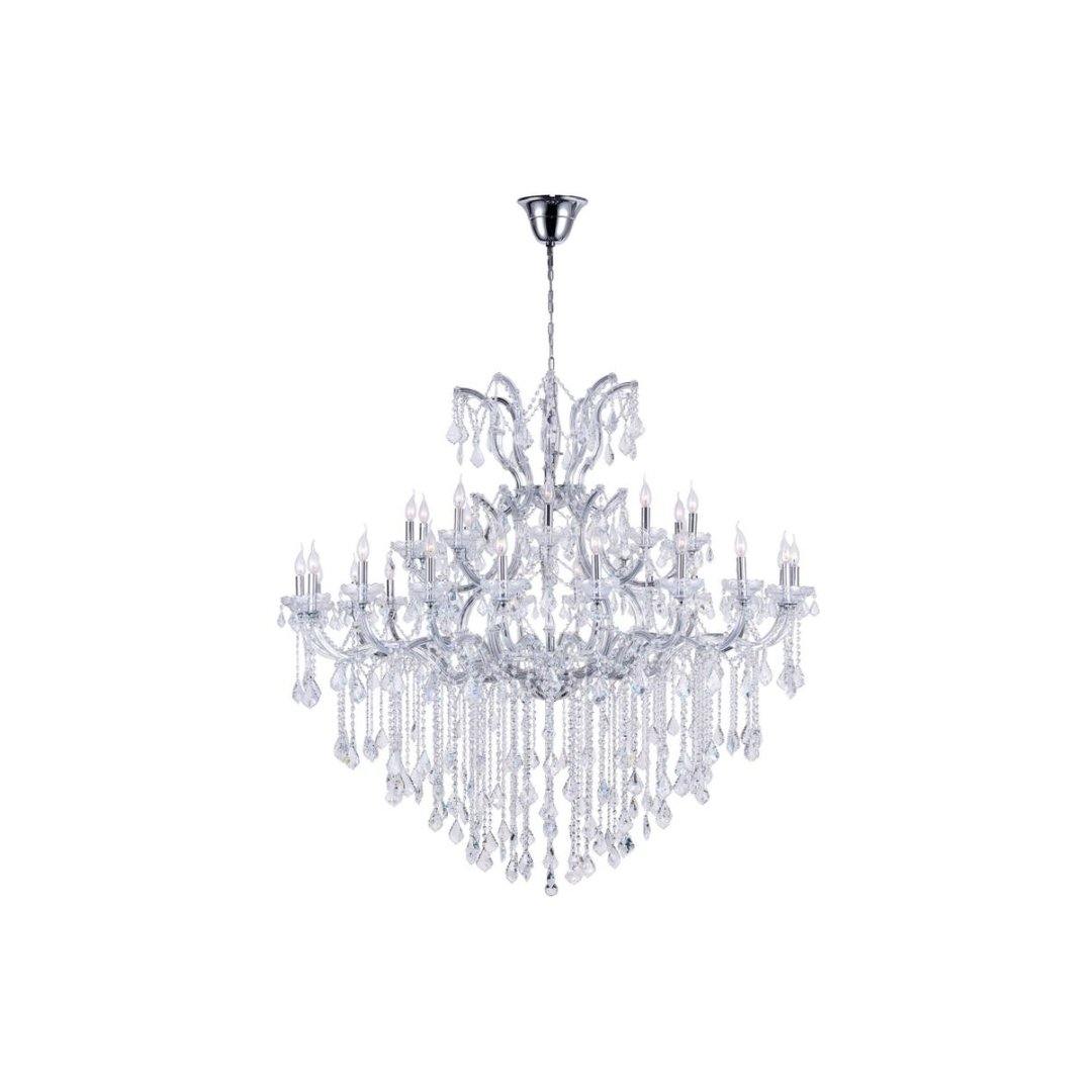 Chrome with 31 Light Crystal Chandelier - LV LIGHTING