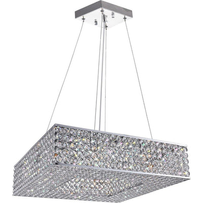 Chorme with Crystal Bead Square Chandelier - LV LIGHTING