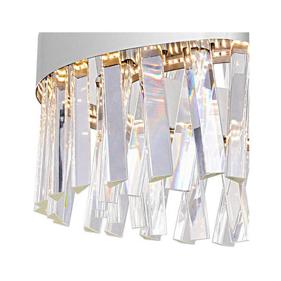 LED Chrome with Crystal Linear Chandelier - LV LIGHTING