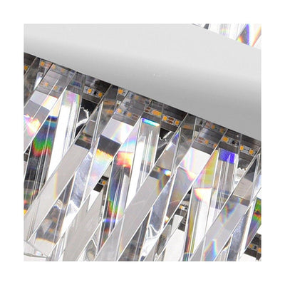 LED Chrome with Crystal Oval Linear Chandelier - LV LIGHTING