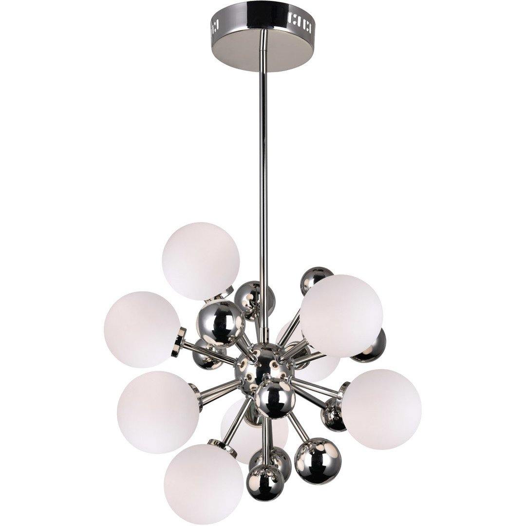 Steel Rod with Frosted Glass Globe Pendant - LV LIGHTING