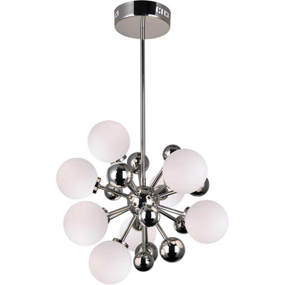 Steel Rod with Frosted Glass Globe Pendant - LV LIGHTING