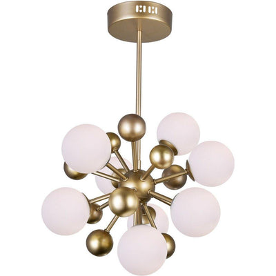 Steel Rod with Frosted Glass Globe Pendant - LV LIGHTING