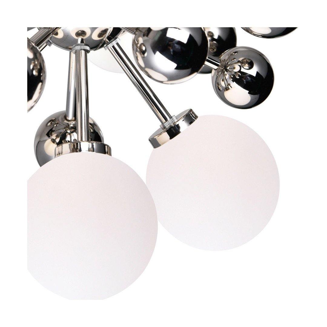 Steel Rod with Frosted Glass Globe Pendant - LV LIGHTING