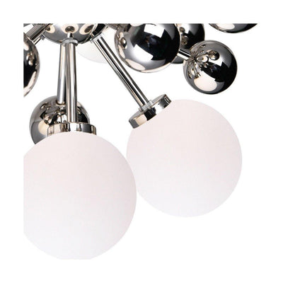 Steel Rod with Frosted Glass Globe Pendant - LV LIGHTING