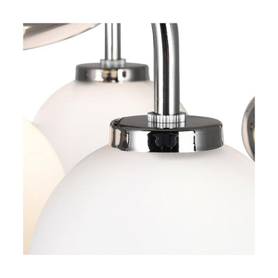 Steel Arm with Frosted Glass Globe Flush Mount - LV LIGHTING